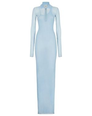 Fendi Light- Silk Blend Dress - Blue