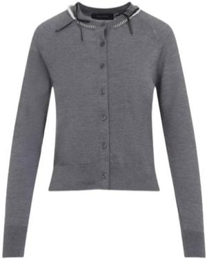 Simone Rocha Crew Neck Cardigan - Grey