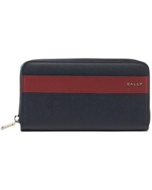 Bally Essential Zip Around Wallet - Blue