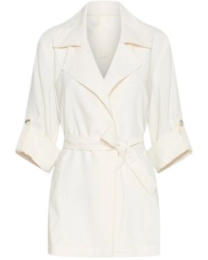 Marella Drawstring Duster Coat - White
