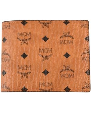 MCM Logo Wallet - Brown