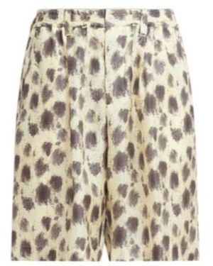 Marni Crayon Leopard Printed Bermuda Shorts - Natural