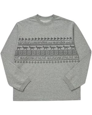 Maison Kitsuné Long Sleeve T-Shirt - Grey