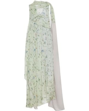 Givenchy Printed Draped Dress - Green