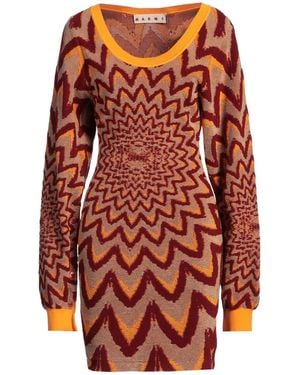 Marni Colourful Knitted Dress - Red
