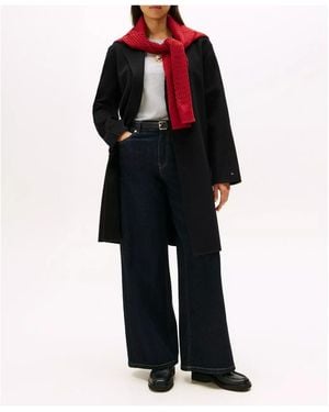 Tommy Hilfiger Belted Overcoat - Red