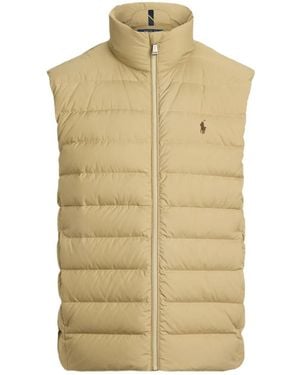 Polo Ralph Lauren Embroidered-Logo Quilted Gilet - Natural