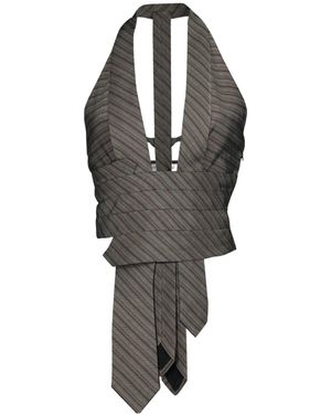 Christopher Esber Reyer Tailored Tie Top - Multicolour