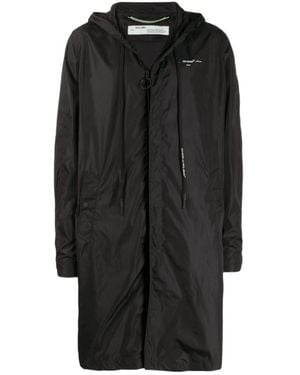 Off-White c/o Virgil Abloh Lightweight Hooded Rain Coat - Black