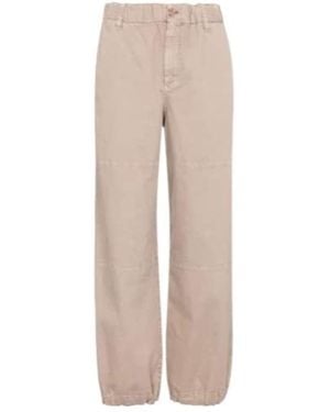 Brunello Cucinelli High-Rise Wide-Leg Trousers - Natural