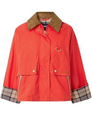Barbour Cropped Cotton Jacket - Red