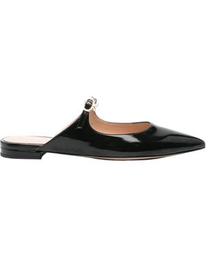 Gianvito Rossi Pointed Toe Mules - Black