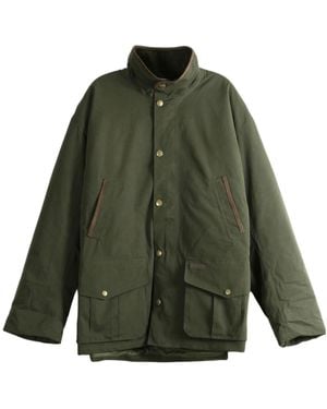 Barbour Bromfield High-Neck Press-Stud Jacket - Green