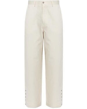 Palm Angels Casual Trousers With Belt Loops - White