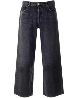 Agolde Straight Hem Wide-Leg Jeans - Blue