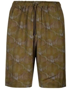 Dries Van Noten Rope Printed Shorts - Green