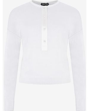 Tom Ford Drop-Shoulder Tops - White
