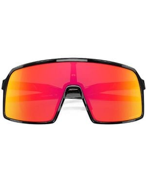 Oakley Geometric Frame Sunglasses - Red