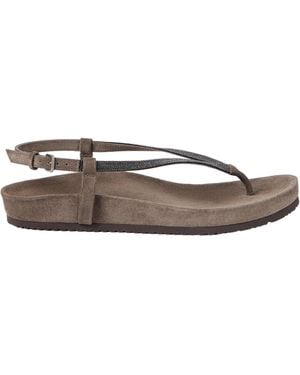 Brunello Cucinelli Leather Sandals - Brown