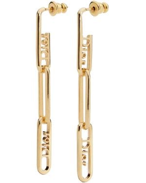 Dior Link Earrings - Metallic