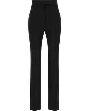 Tom Ford Satin-Trim Wool Pants - Black