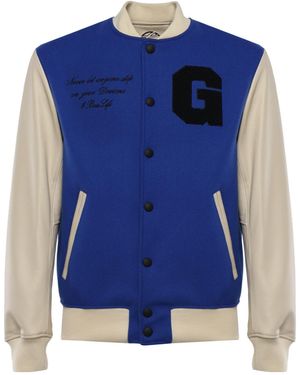 Giuliano Galiano Varsity Bomber Jacket - Blue