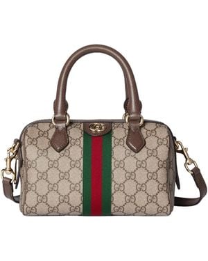 Gucci Ophidia Small Boston Bag - Brown