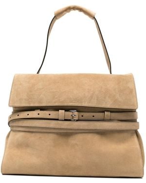 Moschino Flap Shoulder Bag - Natural
