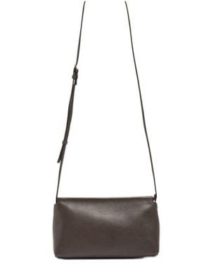 The Row Micro Grain Leather Shoulder Bag - White