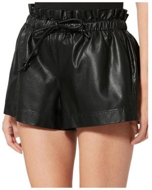 Isabel Marant Leather Belt Shorts - Black
