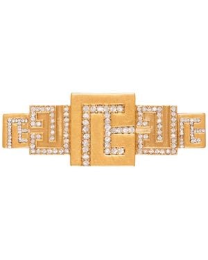 Balmain Embellished 3D Pb Brooch - Metallic