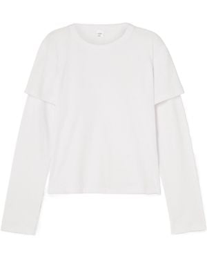 Leset Margo Layered Cotton-Jersey T-Shirt - White