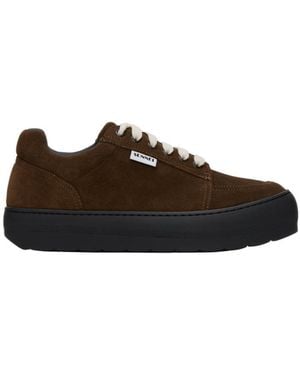 Sunnei Front-Lace Low-Top Trainers - Brown