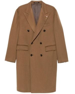 Tagliatore Long-Sleeved Coat - Brown