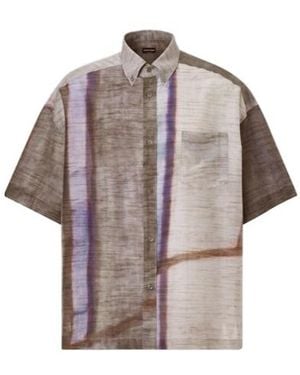 Giorgio Armani Printed Cotton And Silk Bowling Shirt - Multicolour