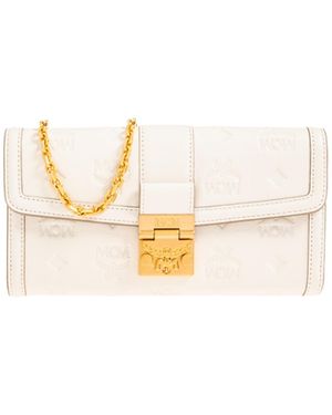 MCM Logo Wallet - White