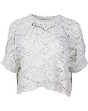 Antonelli Oleandro Openwork Knitted Jumper - White