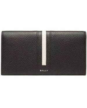 Bally Striped Logo Wallet - Black