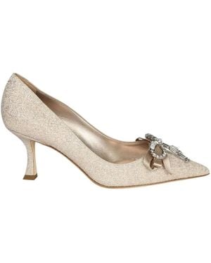 Jimmy Choo Auria 70 Embellished Pumps - White