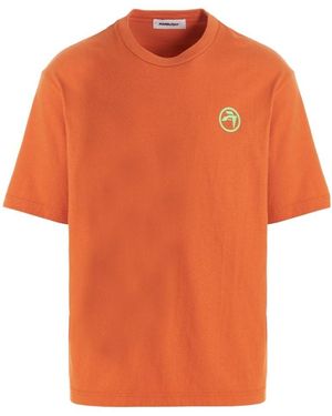 Ambush Logo-Print Crew-Neck T-Shirt - Orange