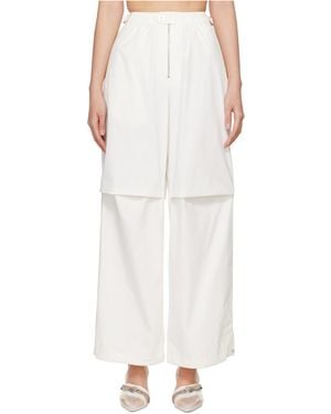 Dion Lee Flight Paneled Straight-Leg Pants - White