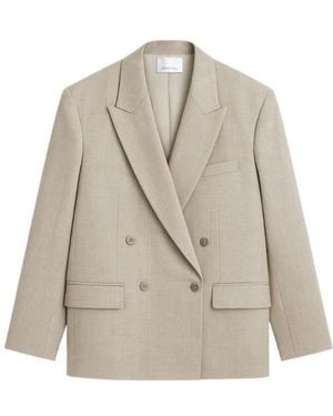 Frankie Shop Double-Breasted Suit Jacket - Natural