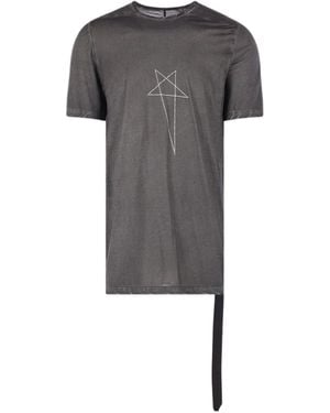 Rick Owens Short-Sleeved Crewneck T-Shirt - Grey