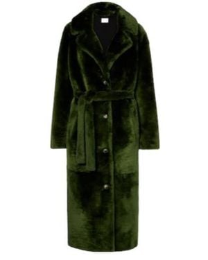 Yves Salomon Minimal Elegant Coat - Green