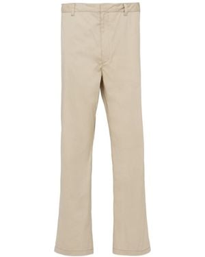 Prada Stretch Poplin Pants - Natural