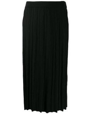 KENZO Pleated Knit Midi Skirt - Black