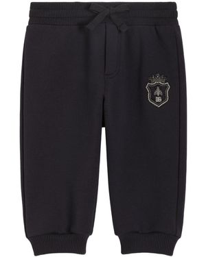 Dolce & Gabbana Patch-Detail Pants - Blue