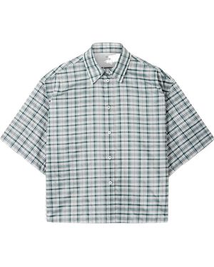 Jil Sander Checked Button-Up Shirt - Blue