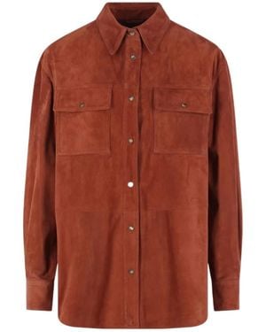 Brunello Cucinelli Pocket Button Suede Jacket - Brown