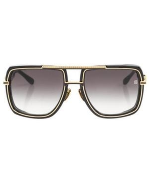 Balmain Eyewear Soldier Square Frame Sunglasses - Metallic